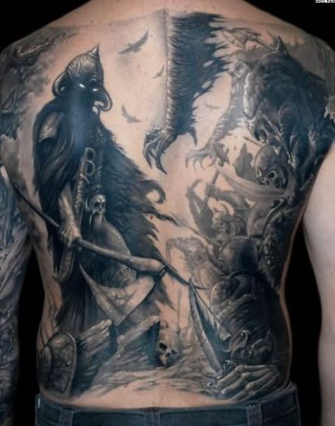 Male Back Tattoos