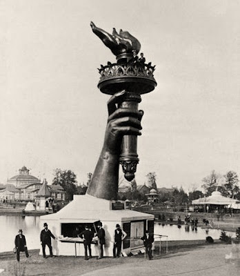 inside statue of liberty torch. inside statue of liberty torch