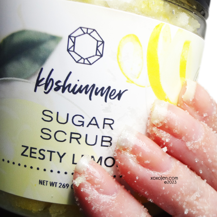 xoxoJen's swatch of KBShimmer Zesty Lemon Hand & Body Scrub