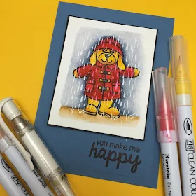 Sunny Studio Stamps Rain or Shine Card by Sandy Allnock