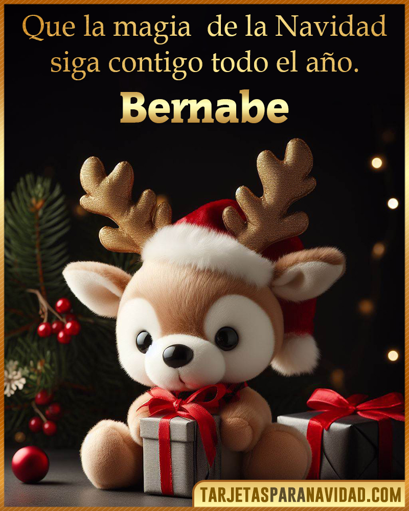 Felicitaciones de Navidad originales para Bernabe