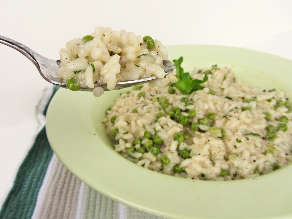 risotto with peas