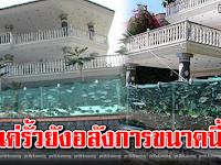 บ้านมหาเศรษฐี ที่ใช้ตู้ปลายาว 50 เมตรมาทำเป็นรั้วบ้านแทน