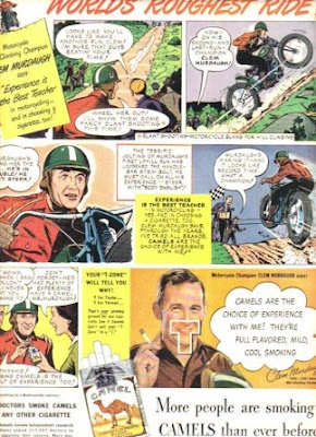 Camel Ads - Motorcycle Climbing Champ CLEM MURDAUGH