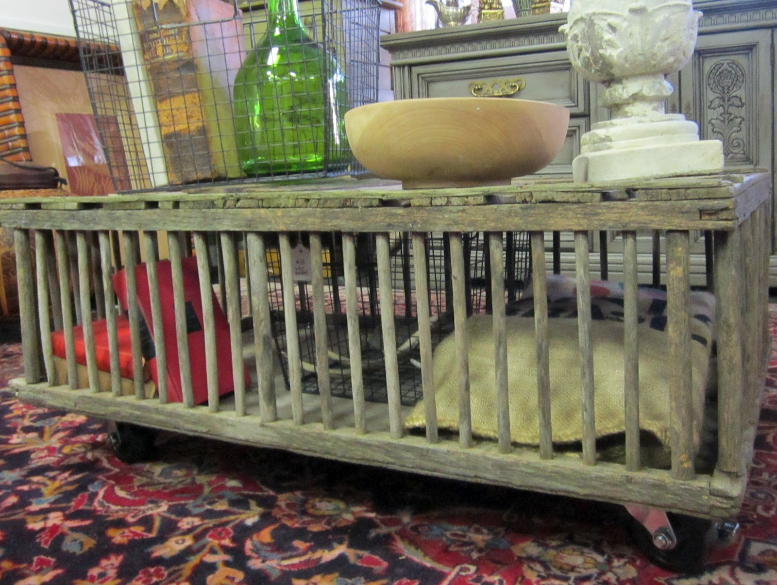 Vintage Finds: Chicken Coop Turned Coffee Table