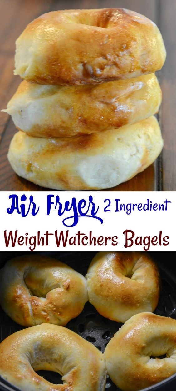 Air Fryer 2 Ingredient Weight Watcher Friendly Bagels