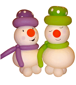 Balloon Snowmen by BalloonArtbySueBowler - www.suebowler.com