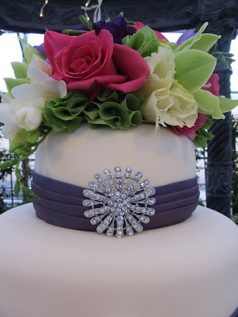 Purple Bling Bling Wedding Cake