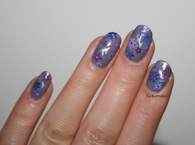 Winter Floral Nail Art