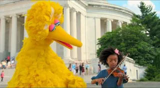 Big Bird's Road Trip. Big Bird video chats from Washington, D.C., where he talks with resident Cameron. Sesame Street Episode 5002, The Great Sesame Street Cake-Off, Season 50