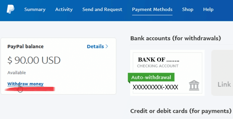 How to withdraw money from PayPal to my bank account