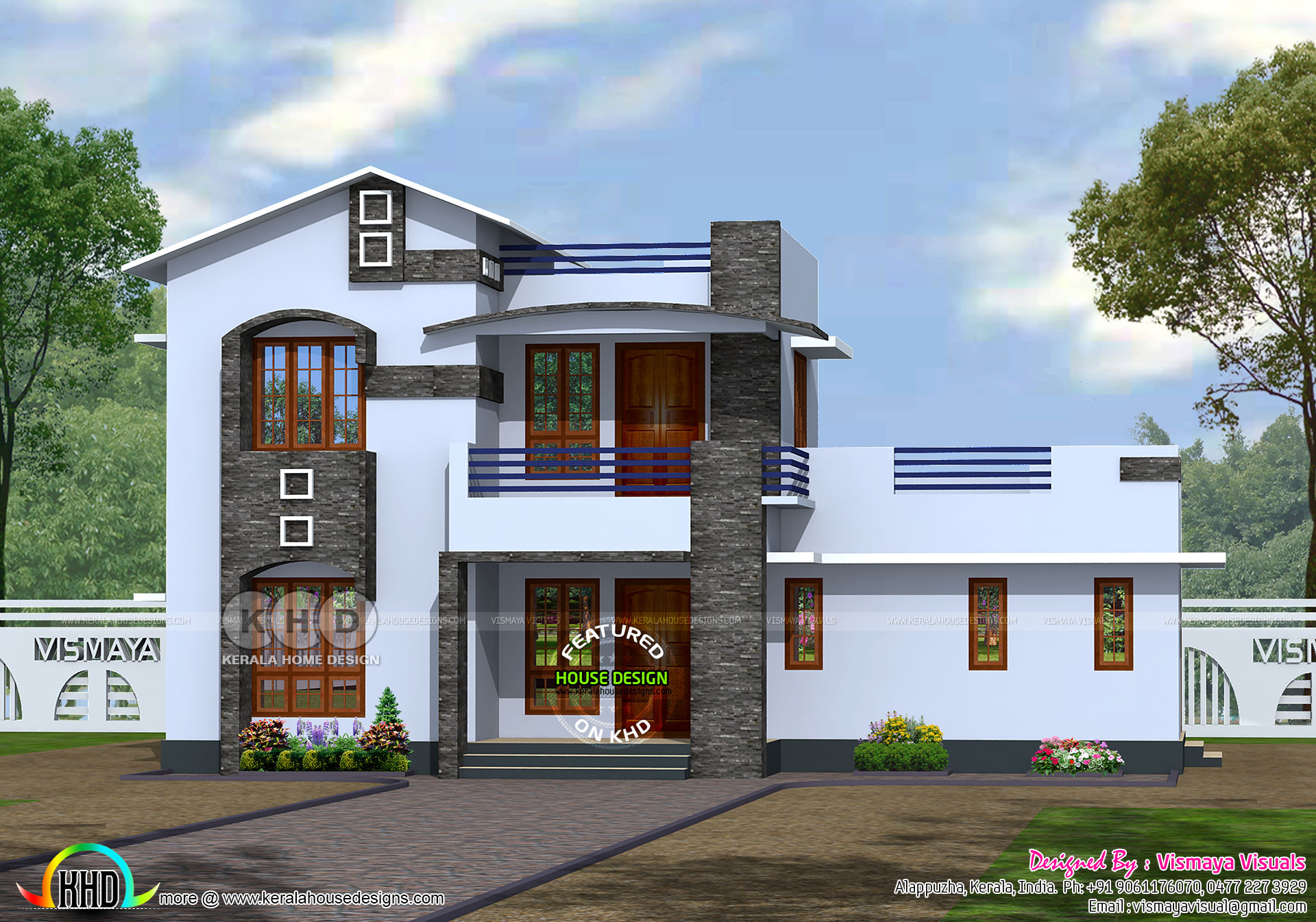 House plan suit for east and south facing land Kerala 