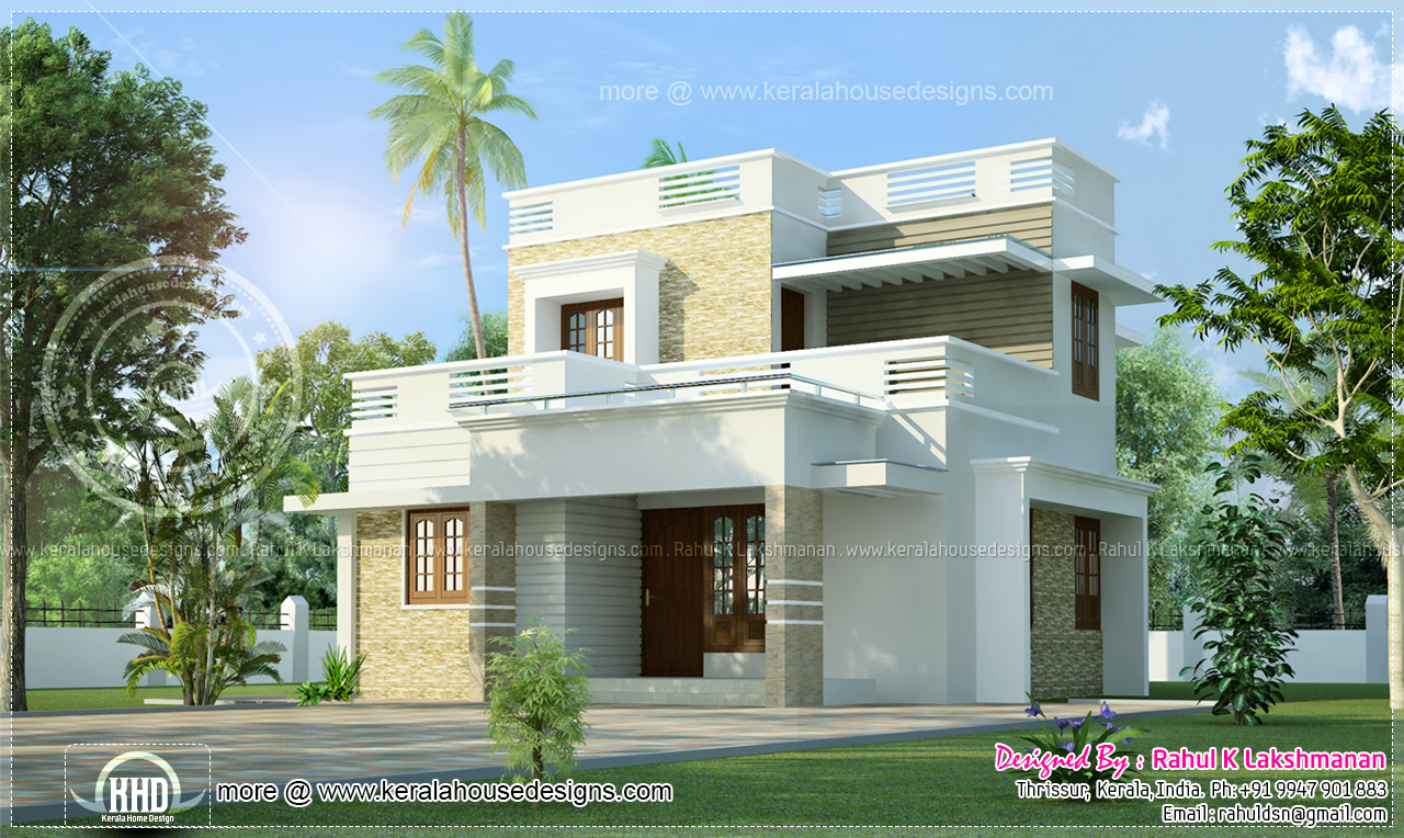 Small 2 Storey Villain 1280 Sq Ft Kerala Home Design And Floor Plans inside Home Design Kerala Small Size