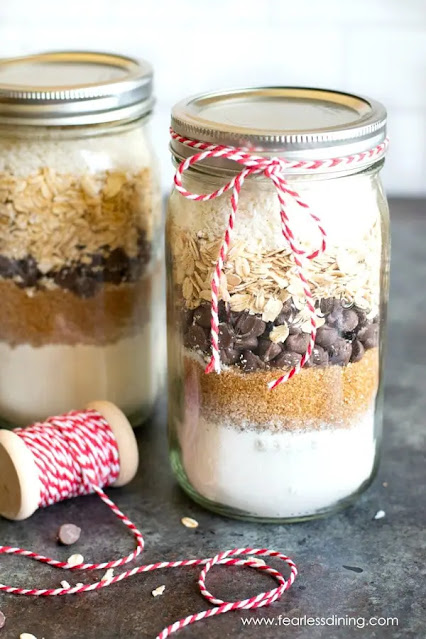 gluten-free cookie mix in a jar