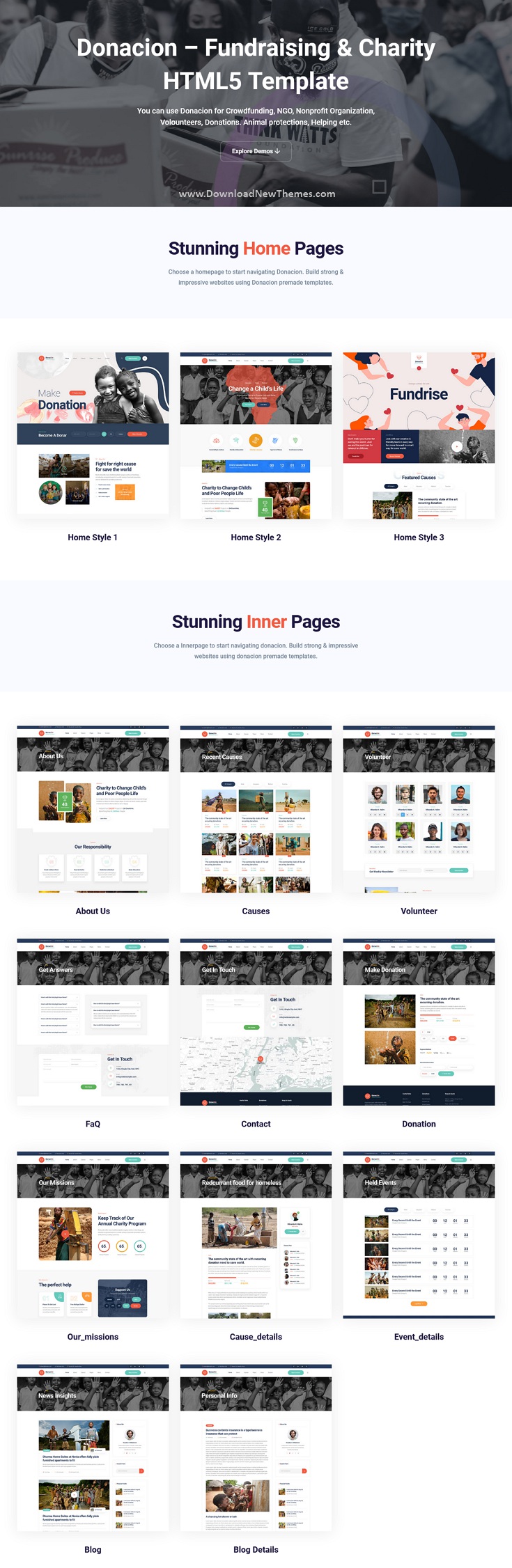 Fundraising & Charity Bootstrap Template