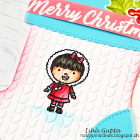 Sunny Studio Stamps: Eskimo Kisses Christmas Trimmings Santa's Stocking Merry Christmas Cards by Isha Gupta