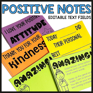 Positive Behavior Notes to send home