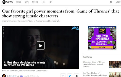 10 powerful women moments in Game of Thrones: Women Not Having Balls, but Soul...Not rampant greedy aggression, but powerful even hidden forces.....  :  https://abcnews.go.com/culture/story/favorite-girl-power-moments-game-thrones-show-strong-62019531?cid=clicksource_4380645_null_bf_hed