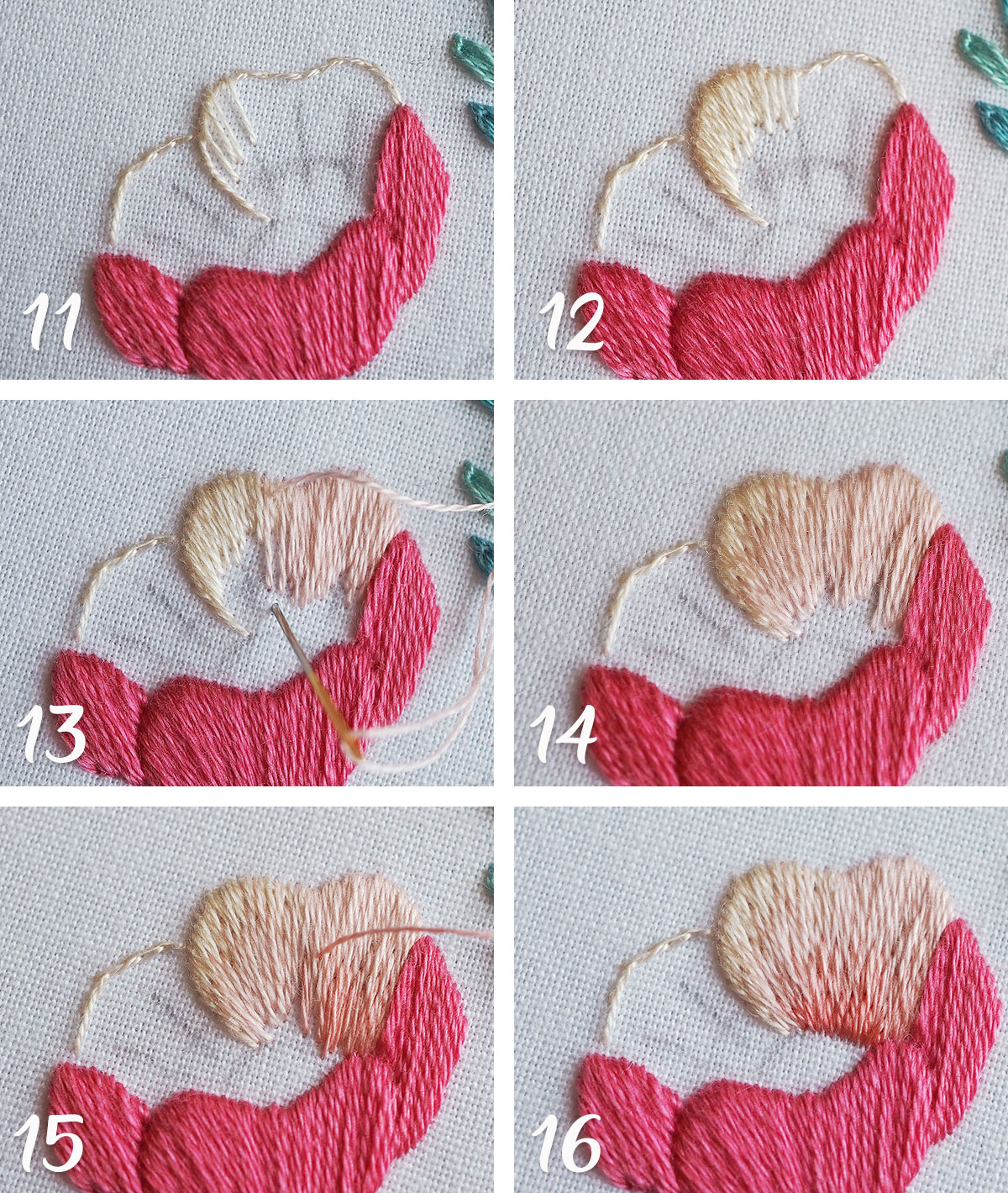 embroidery step by step