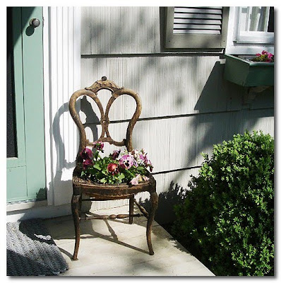 pretty planted chair