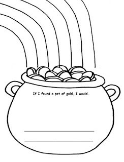 St. Patrick's day worksheet with writing prompts