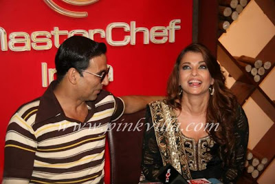 Aishwarya Rai & Akshay Kumar visit at Sets of Master Chef