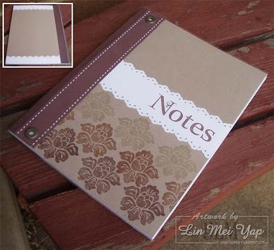 Notebook made using Stampin' Up! supplies