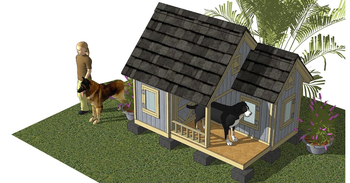home garden plans: DH300 - Insulated Dog House Plans ...