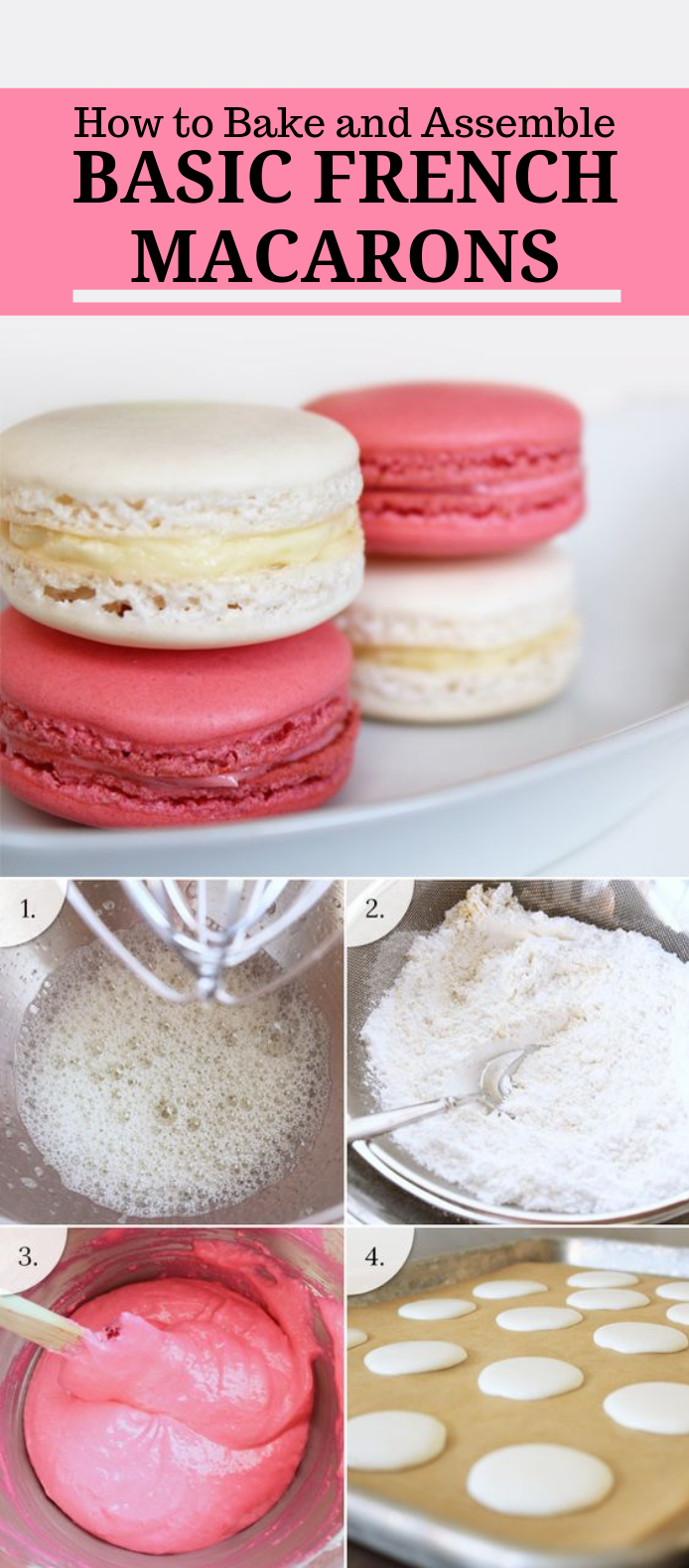 A Little Love Goes a Long Way: Basic French Macarons #Cookies #Sweet