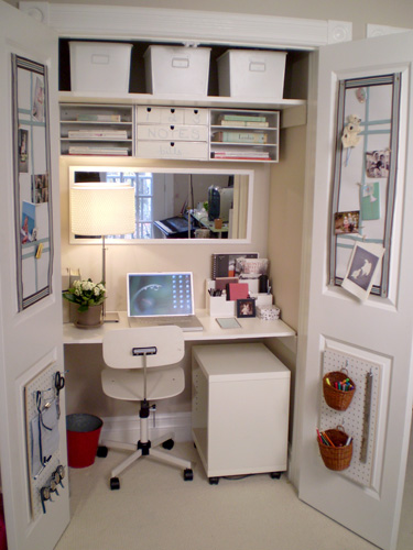 turn your closet into an office