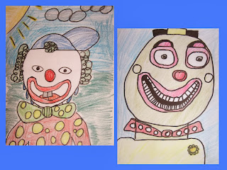 children's drawings of clowns