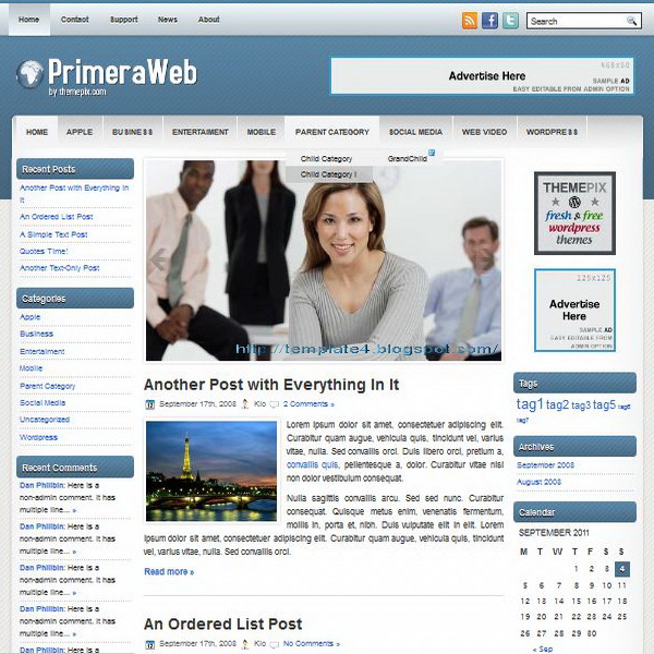 PrimeraWeb WordPress Theme