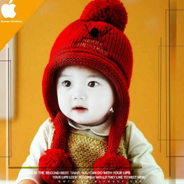 image of baby boy crochet beanie hat