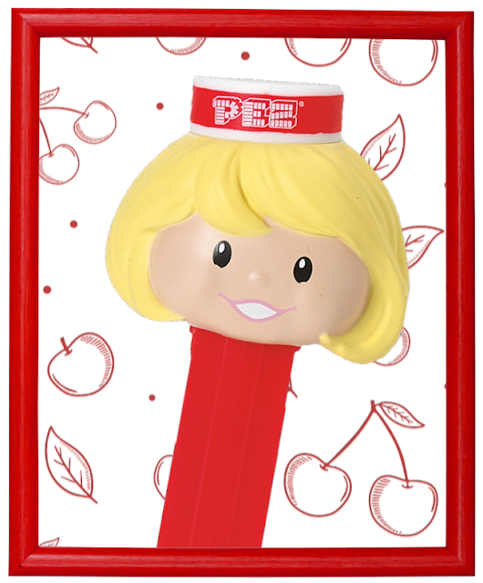 🍒 PEZ Cherry Limited Edition Blonde Presenter Girl Dispenser 2024 PEZ Special Retro Girl Collection on a Red Stem