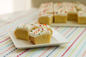 Food Lust People Love: When you are craving sugar cookies but can’t be bothered with rolling out dough and using cookie cutters, make frosted sugar cookie bars instead! They are super simple and are as pretty as they are tasty.