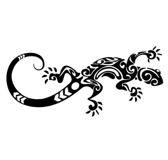 Long-Tail-Lizard-Maori-Tattoo-Design