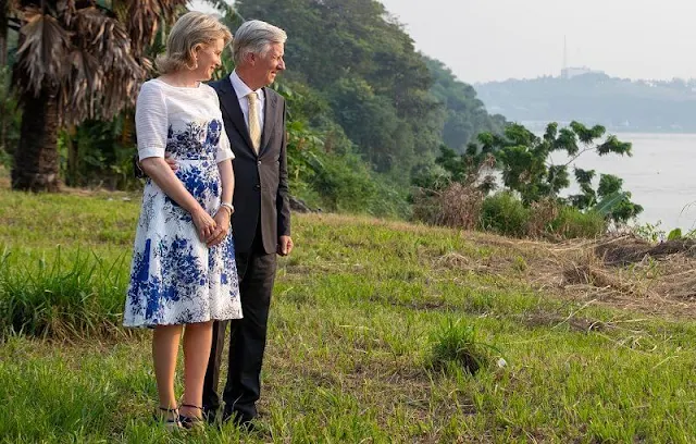 King Philippe and Queen Mathilde, accompanied by First Lady Denise Nyakeru Tshisekedi, visited Ngobila Beach market