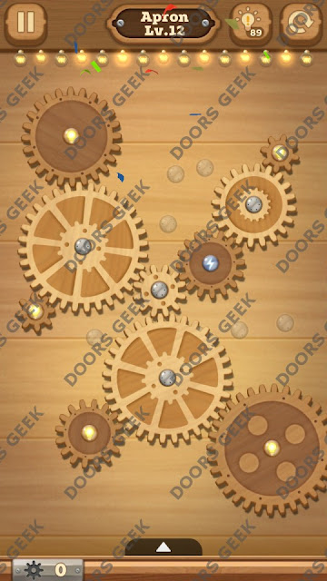 Fix it: Gear Puzzle [Apron] Level 12 Solution, Cheats, Walkthrough for Android, iPhone, iPad and iPod