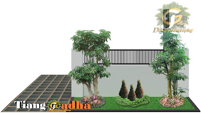 contoh Desain Taman Samping rumah