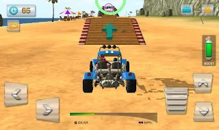 Screenshots of the Buggy stunts 3D: Beach mania for Android tablet, phone.