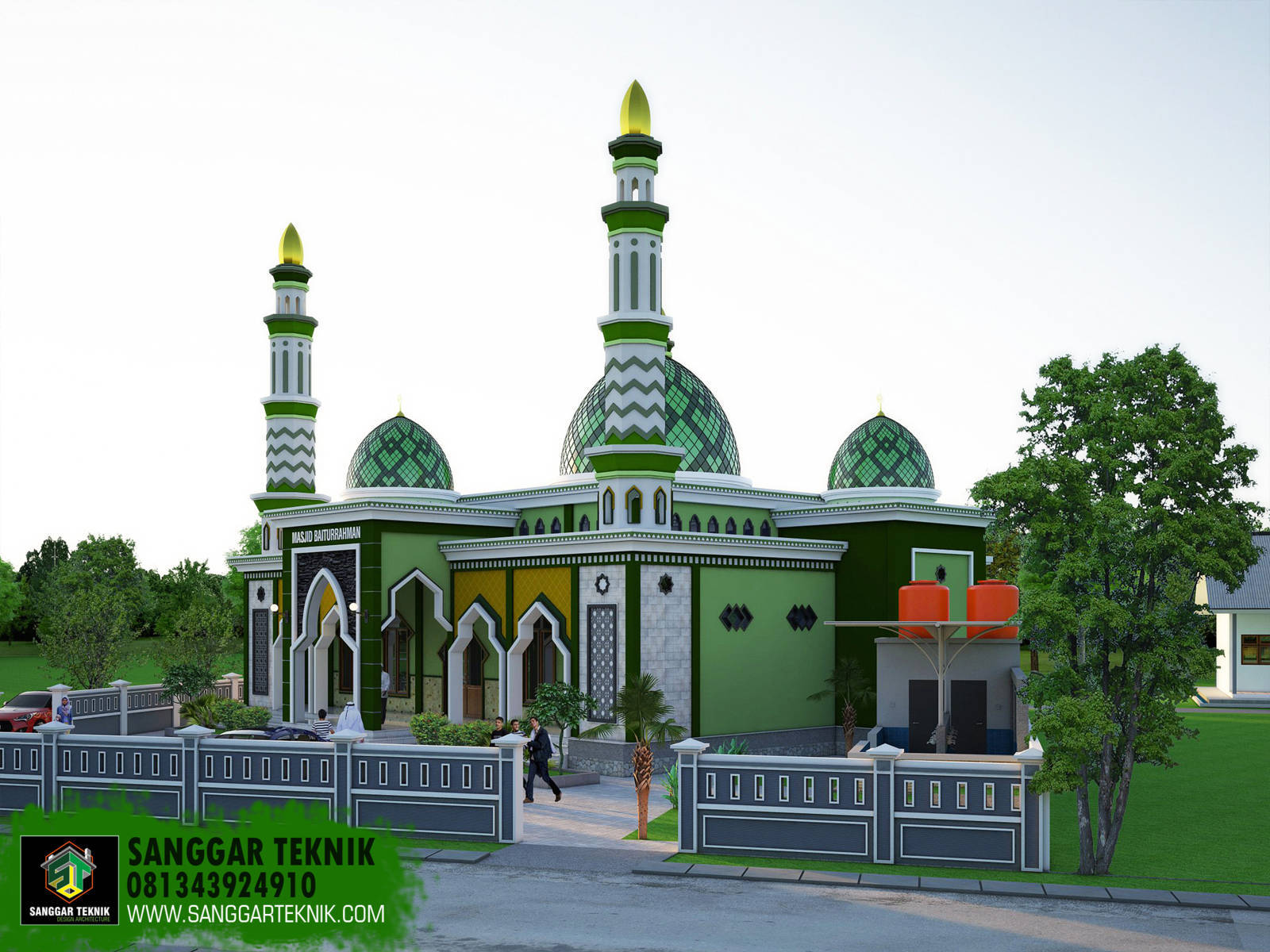 GAMBAR DESAIN MASJID 15X15 MINIMALIS 1 LANTAI 