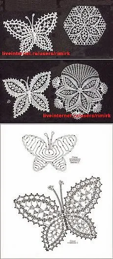 Patrón de aplique de mariposa para tejer al crochet