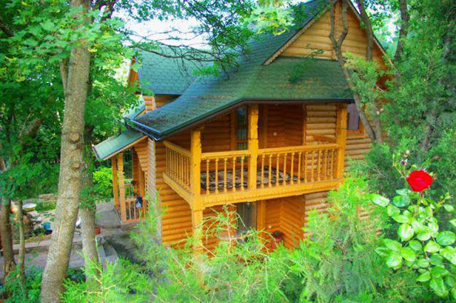 This wonderful wooden house is located in a forest near the Utes mountain not far from Alushta