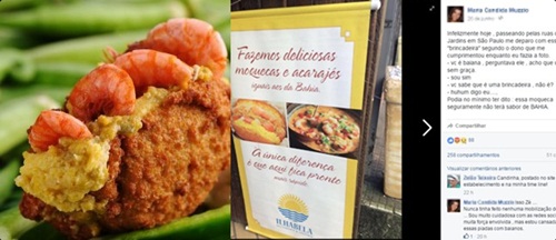 Restaurante paulistano faz piada do baiano preguiçoso e gera revolta no Facebook