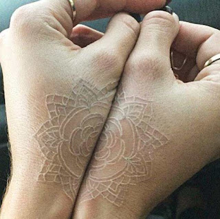 White ink tattoo