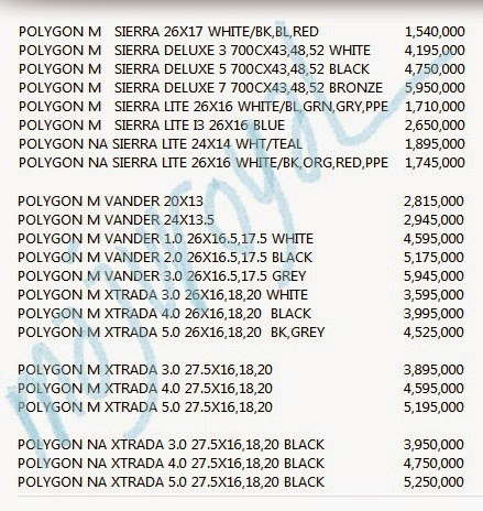  Toko Sepeda Online Majuroyal Daftar Harga Sepeda Polygon 