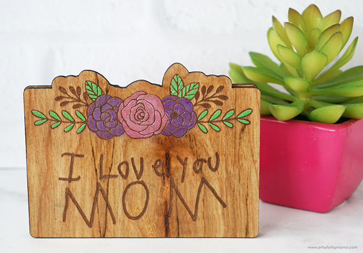 Mother's Day Wooden Gift Card Holder