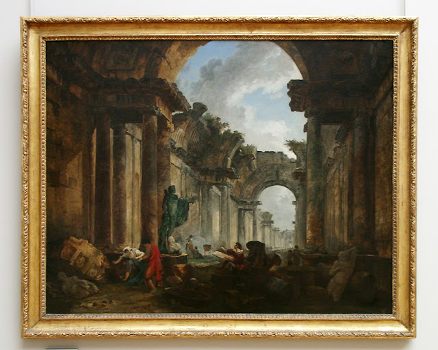 Imaginary View of the Grande Galerie in the Louvre in Ruins by Hubert Robert, Musée du Louvre, Paris