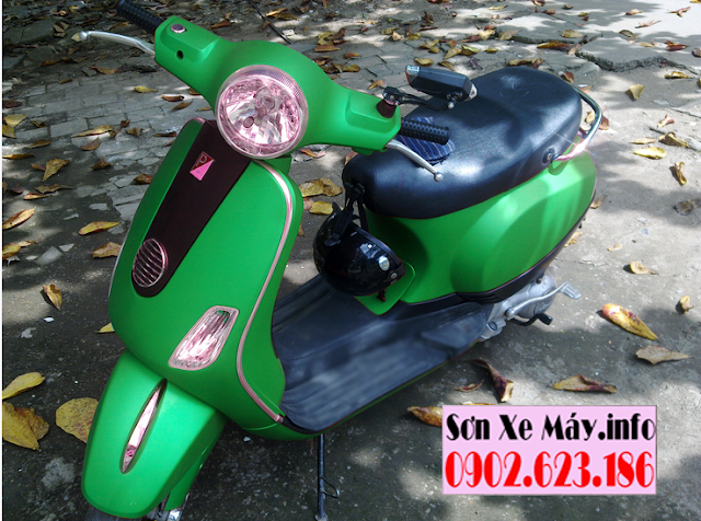 Mẫu sơn phối màu xe Vespa LX nhám cực đẹp