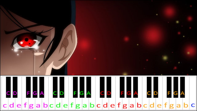 Sarada's Heartache (Boruto) Piano / Keyboard Easy Letter Notes for Beginners